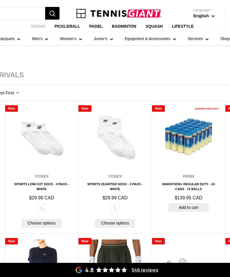 Tennis Giant collection page